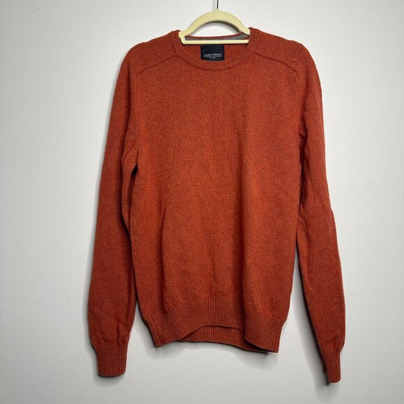 Paolo Mondo Rust Orange Wool Cashmere Sweater Men's XL - Picture 1 of 3